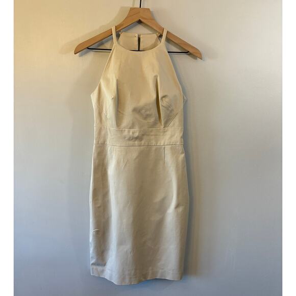 Banana Republic Bi-Stretch Racer-Neck Sheath Dress Tan Size 4P NWT - Picture 4 of 8